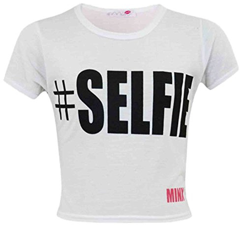 A2Z 4 Kids Girls Selfie Crop Top Short Sleeve T Shirt Summer Age 5-13 | Lightweight breathable outfit for warm days, playtime and casual comfort