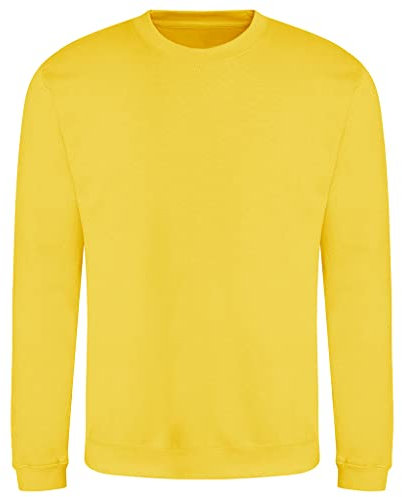 AWDis Men's Sweat Sweatshirt, Yellow (Sun Yellow), X-Small