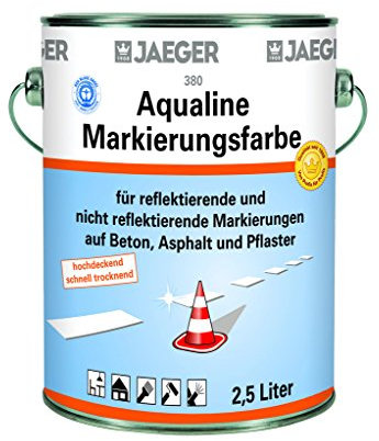 Jaeger Aqualine Markierungsfarbe, wasserverdünnbar 2,5 Liter (rot RAL3000)