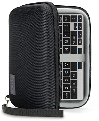USA GEAR Étui de Transport Rigide pour Ordinateur Portable GPD Pocket Mini 7 Pouces - Compatible avec Les Petits Ordinateurs Portables UMPC de 7 Pouces, GPD Win Mini et Plus Encore - (Noir)