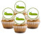 Cute Green Caterpillar Edible Cupcake Toppers – Fun Bug-Themed Cake Decorations for Birthdays & Garden Parties – Wafer Card 24 x 4cm/1.5 Inch Disc (PRECUT)