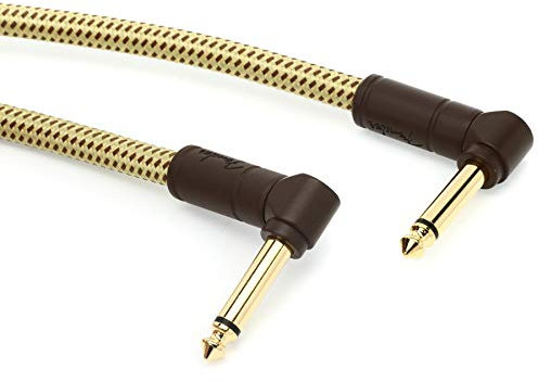 Fender 990820097 Deluxe Series Patch Cable - 1 ft – ANG/ANG – Tweed