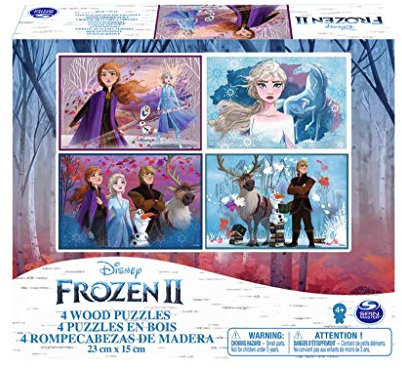 Cardinal Disney Die Eiskönigin 2 – 6052998 – Kinderspiel – Puzzle Holz 4 Modelle Frozen 2