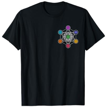 Metatron's Würfel Heilige Geometrie Lotus Chakra Yoga Symbol T-Shirt
