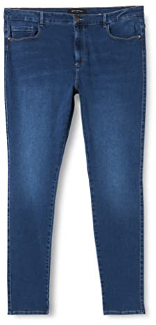 ONLY Carmakoma NOS Damen CARAUGUSTA HW SK DNM MBD NOOS Jeans, Blau (Medium Blue Denim Medium Blue Denim), 46/L34 (Herstellergröße: 46)