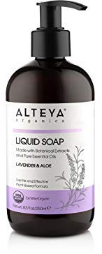 Alteya Organic Savon Liquide Lavande & Aloe 250 ml – Certifié Organique de l’USDA Savon de douche pur naturel