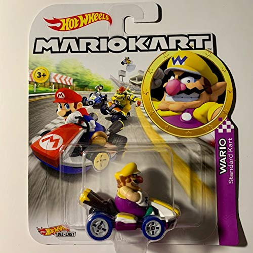 Hot Wheels Wario Mariokart Character Car Diecast 1:64 Scale
