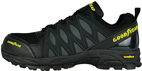 Goodyear 1503WT S1P/SRA/HRO Metallfreie Zehen- und Zwischensohlen-Sicherheitstrainer aus Verbundwerkstoff, 1503 - Schwarz/Gelb, 46 EU