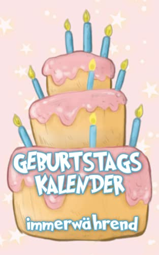 Geburtstags kalender immerwährend: Geburtstagskalender | Jahresunabhängiger Kalender für Geburtstag | Dauerkalender | mit Katze