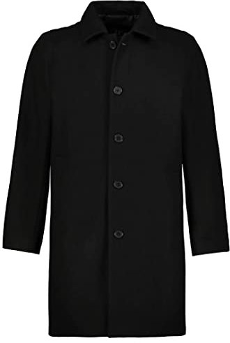 JP 1880 Wollmix-cheminée Manteau, Noir, 5XL Grande Taille Homme