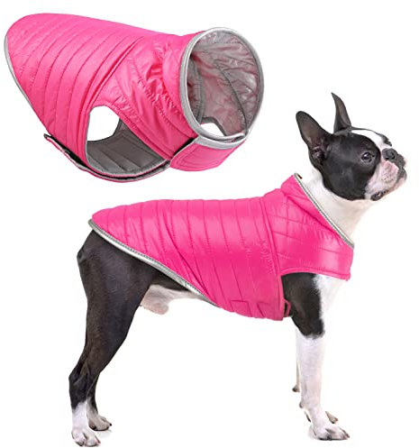 Osluidy Reversibel Hundemantel, Winterhundjacke Warme Welpen Weste wasserdichte Haustier Kleidung Winddicht Hund Schneeanzug Kleidung Für kleine mittelgroße große Hunde