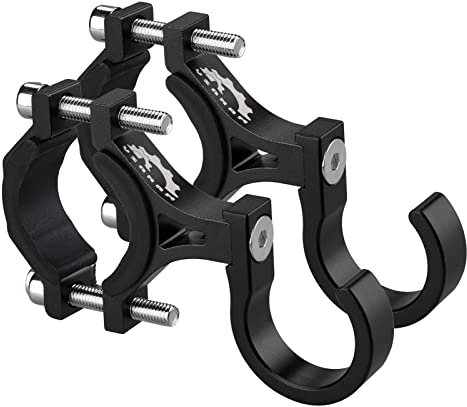 Lixada 2 STÜCKE Fahrrad Universal Haken, Motorrad Hängetasche Klaue Haken Multifunktionale Helm Haken Fahrrad Aluminiumlegierung Aufhänger Haken Halter,Schwarz