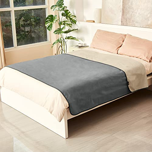 Catalonia Classy wasserdichte Decke für Bett Intimität, Liebesdecke Wasserdicht, Paar Decke für Erwachsene, Wasserdicht Antifouling Inkontinenz-Decke (XL 203x152cm, Grau/Taupe)