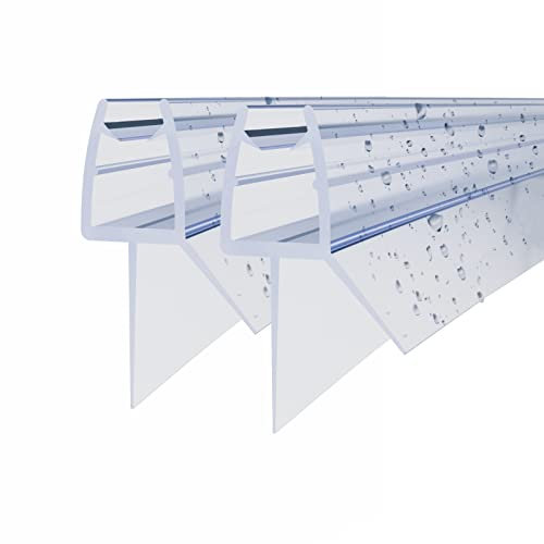WITEN&NOCK Duschdichtung 2 x 50cm Für Duschtüren Duschkabinen Badewannenaufsätze Duschdichtungen Ersatzdichtung für 7mm/ 8mm Glasdicke Wasserabweiser Schwallschutz Spritzschutz