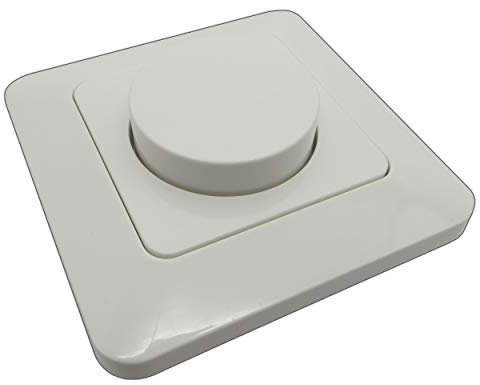 LED Dimmer 200W Dimmschalter Dreh-Dimmer LEDs & Trafo Drehdimmer, weiß