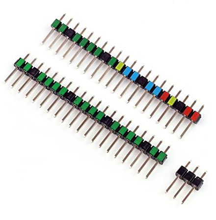 BerryBase Stiftleisten/Pin Header Set für Raspberry Pi Pico, farbig kodiert, seitlich