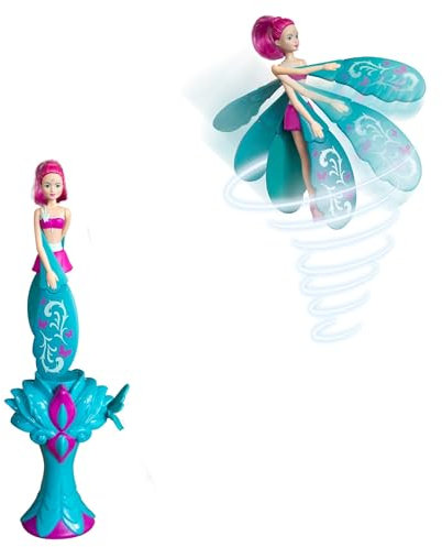 EAN Bizak, Sky Dancers, Turquesa ist eine 18 cm hohe Fantasiepuppe, die ihre Flügel entfaltet und wirklich fliegt, sie auf ihrer Basis positioniert und abheben lässt (62303000)