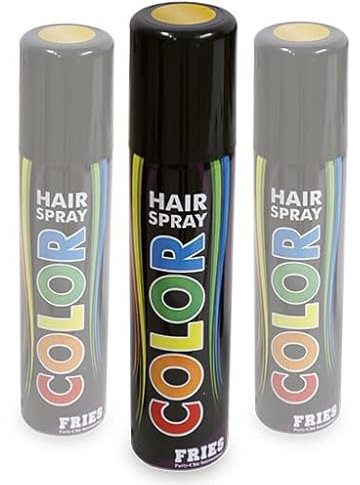 3x goldfarbenes Haarspray im Sparpack! 3 Dosen gold zu je 100ml. Colorspray für Karneval, Fasching, Halloween und Party