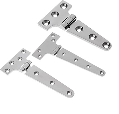 GANGEV 3 Stück T-Scharniere, 316 Edelstahl, robuste Scharniere for die Schifffahrt, for Fenster, Zäune, Gartentore, Schuppen und Außentüren