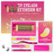 Kit d'extension de cils à faire soi-même avec 72 pièces de cils en grappe D Curl Wispy, dissolvant et scellant de cils et applicateur de cils (Lover Kit-D-10-16MM)