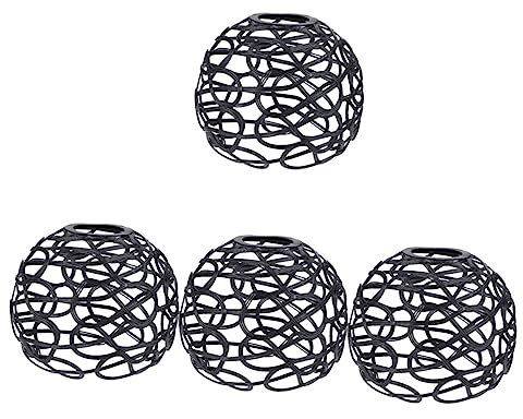 COHEALI 4 Pièces Abat-jour Couverture De Lampe De Nuit Suspension Tissée Support De Lampe Vintage Couvertures De Lumière De Lustre Pendentif Nuances Table De Chevet Pied De Lampe Fer Forgé