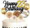 Feelairy Tortendeko Happy Birthday Gold Kuchendeko 23. Geburtstag Frau, Kuchen Topper Happy 23th Birthday, Cake Topper 23. Geburtstag Ballons Konfetti für Geburtstagstorte Deko 23 Jahre Frauen Männer