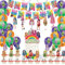 Rain High Luftballons Geburtstag Kinder, 50 PCS Birthday Party Supplies, Deko Geburtstag Mädchen mit Happy Birthday Banner, Luftballons, Kuchendekoration, Hängende Spiralen