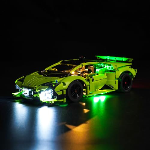 Update Version Led Licht Set für Lego Lamborghini Huracán Tecnica (Nicht Lego), Dekorationsbeleuchtungsset für Lego 42161 Technic Lamborghini Huracán Tecnica Spielzeugauto Kreative Spielzeug