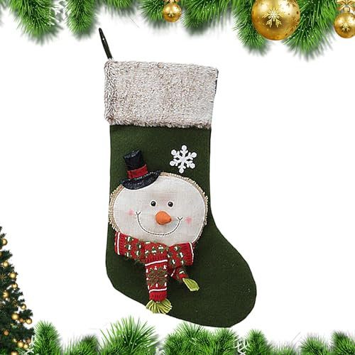 Vesone Vintage Weihnachtsstrümpfe, Festliche Familienstrümpfe für Weihnachten, Lustige Weihnachtsdekoration, große Familienstrümpfe für Heimdekoration, Urlaub,