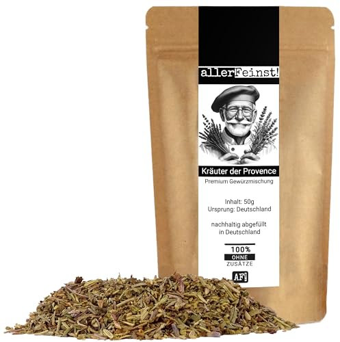 allerFeinst! - Kräuter der Provence - Französische Gerichte, Kräuter Gewürzmischung, 1er Pack (1 x 50g)