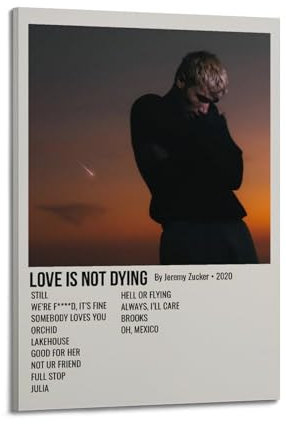 klouds Jeremy Zucker Album Love Is Not Dying Poster, dekoratives Gemälde, Leinwand, Schlafzimmer, Kunst, Wohnzimmerdekoration, modernes ästhetisches Poster, 30 x 45 cm, Rahmenstil
