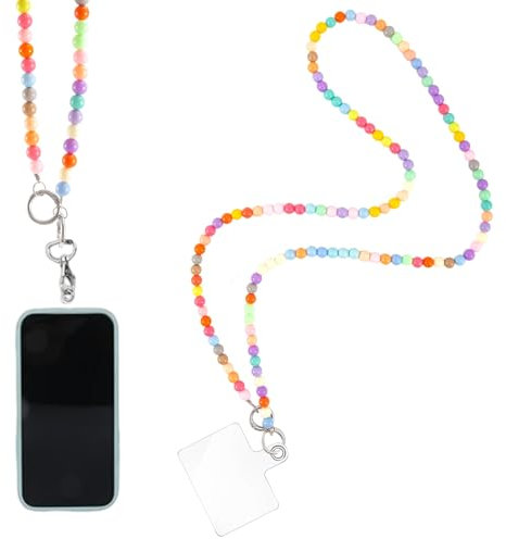 YIZWINS Color Colgante para Movil, Cuerda para Movil, Cordon para Movil, Cuerda Movil Colgar con 2 Parches duraderos, Colgador Movil Cuello, Cuerda Movil Compatible con la mayoría de los smartphones