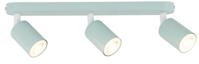 Licht-Erlebnisse Deckenstrahler Kinderzimmer Mint Grün L: 52 cm schwenkbar Metall 3-flammig GU10 JASON Deckenlampe Kinderzimmerleuchte
