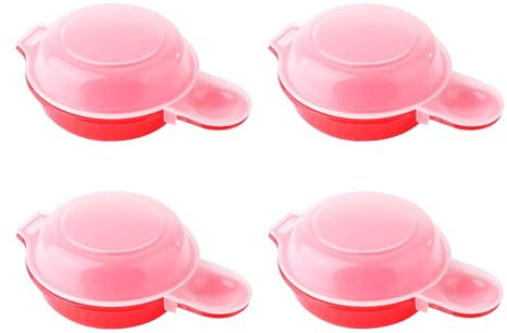 4 PCS Microwave Egg Cooker, Mini Egg Poacher Cooker, Quick and Simple Omelette Maker for Egg Sandwich, Egg Hamburg