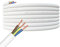 SHPELEC® FLEXIBLE White Cable 3183Y 0.75mm, 1.0mm, 1.5mm, 2.5mm BASEC Approved White PVC LED Lighting 5m 10m 15m 20m 50m (1.5mm 3 Core - 25metres)