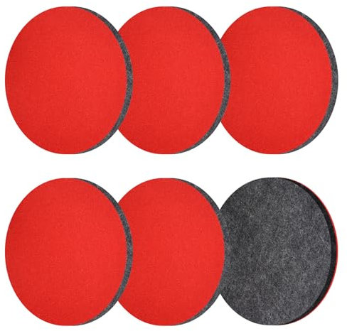 OMJMYY 6Pcs 125mm Polierfilz Filz Polierkissen Waschbar Polieraufsatz Kompatibel mit Bosch Exzenterschleifer Auto Polierpads Klett Polierscheibe Polierset für Exzenter Poliermaschine Schleifmaschine