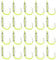 eMagTech 20Pcs Spring Fishing Hooks, Size 12# High Carbon Steel Hooks with Metal Spring Barbed Swivel Fishing Hooks Suitable forPower Bait Trout Carp, Fluorescent Yellow