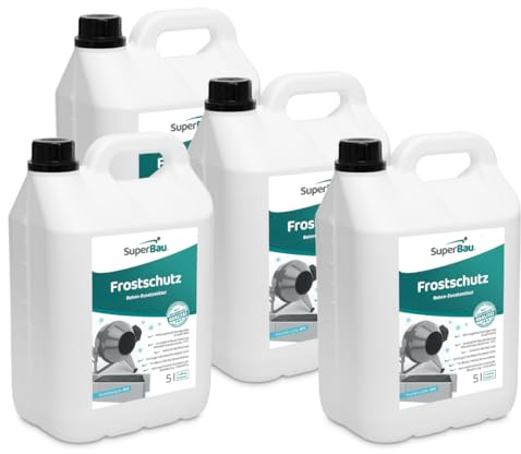 Superbau Frostschutz Plastifizierer 20 L (≈2000kg Zement) für Beton, Mörtel & Zementkleber, Beton Zusatzmittel Frost, Betonverflüssiger & Fliessmittel, härtungsbeschleunigend, keine Stahlkorrosion