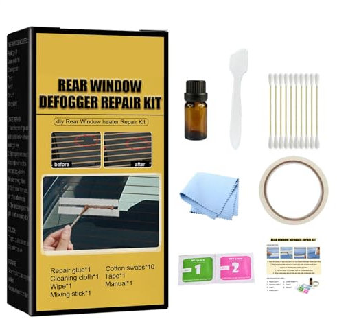 Car Rear Window Defroster Repair Kit Rear Window Defogger Repair Kit Heated Rear Window Repair,Car Rear Window Heater Repair Windshield Repair,Repair Fixes Scratched Broken Defroster Heater Grid Lines