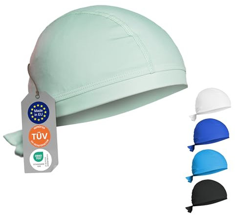 iQ-UV Unisex Bandana für Herren & Damen Grau 57cm – Bequemes UV-Schutz Kopftuch für Herren & Damen mit LSF 300 – TÜV & ÖKO-TEX Zertifiziert – Hochelastisch & Atmungsaktiv – Sonnenschutz für Kopf