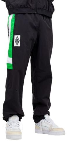 Borussia Mönchengladbach Retro Trainingshose „1995“ Schwarz | Offizieller Fanartikel Fohlenshop | 90er Style Jogginghose