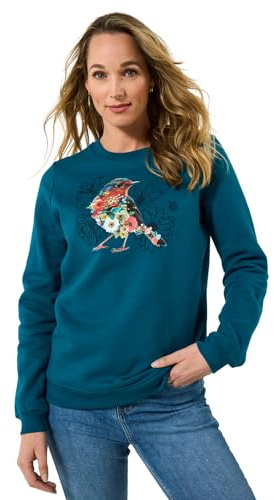 Joe Browns Sweat-Shirt Robin pour Femme, Coupe décontractée, Coupe régulière, Turquoise, Taille 42