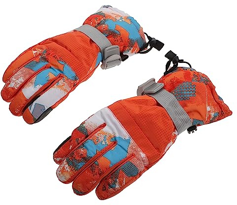 Hemobllo Warme Winddichte Skihandschuhe aus Oxford Material Dicke Outdoor Handschuhe für Herren zum Skifahren Reiten und Bergsteigen