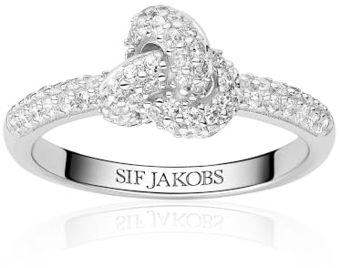 Sif Jakobs Imperia Piccolo Damenring, 925er Sterlingsilber, weiße Zirkonia