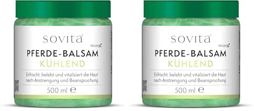 Sovita Pferde-Balsam, erfrischt, belebt und vitalisiert die haut nach Anstrengung und Beanspruchung, 500 ml (Packung mit 2)