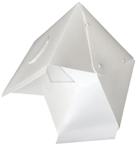 Faltbarer Produkt Leuchtkasten 40cm aus Kunststoff, Weiß | Fotobox für Schuhe, Tragbar, Zelt Design für Fotoaufnahmen und Produktfotografie