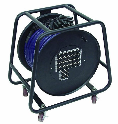 OMNITRONIC Multicore Stagebox 24/4 30m Trommel | Komplett konfektionierte Stagebox auf Kabeltrommel