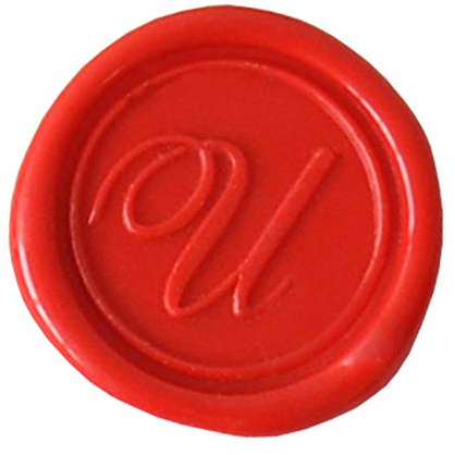 Jacques Herbin 40321T - Siegelplatte aus Messing, ideal für Bastelprojekte und Scrapbooking, Buchstabe der Englischen Schreibschrift U, 1 Stück