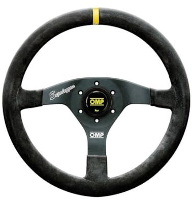 OMP ompod/2020/N Velocita 'superligero Volante in Suede in pelle, colore: nero, diametro 350 mm