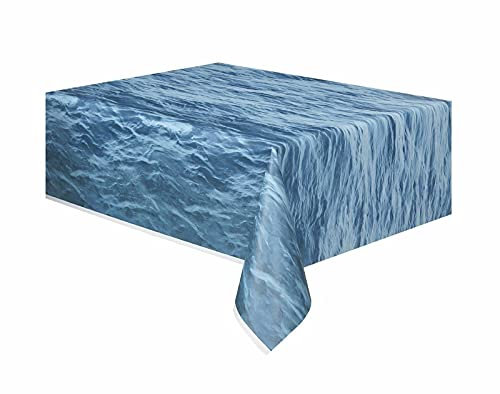 Kunststoff-Tischdecke - 2,74 m x 1,37 m - Ozeanwellen-Design